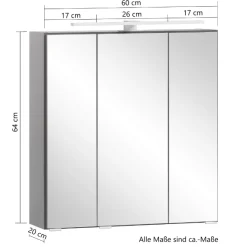 VikasBadezimmer : Säulenschrank, Spiegelschrank, Waschbeckenschrank - anthrazit