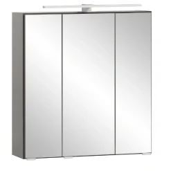 VikasBadezimmer : Säulenschrank, Spiegelschrank, Waschbeckenschrank - anthrazit
