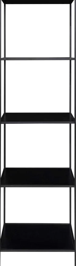 Vita Black Regal - 5 Böden, 51x36x170 cm