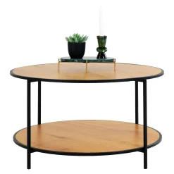 Vita Couchtisch Eiche Natur - Ø80x45 cm