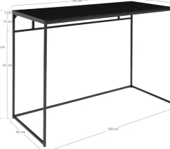 Vita Desk - Schwarz | Modern Desk | 100x45x75 cm