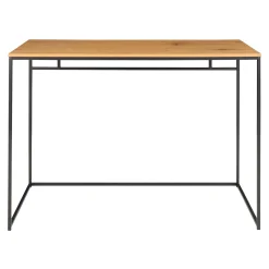 Vita Schreibtisch - Eiche Natur mit schwarzem Rahmen | 100x45x75 cm