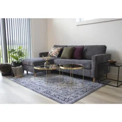Vita Schwarzer Beistelltisch - 45x45 cm Stahl und Melamin