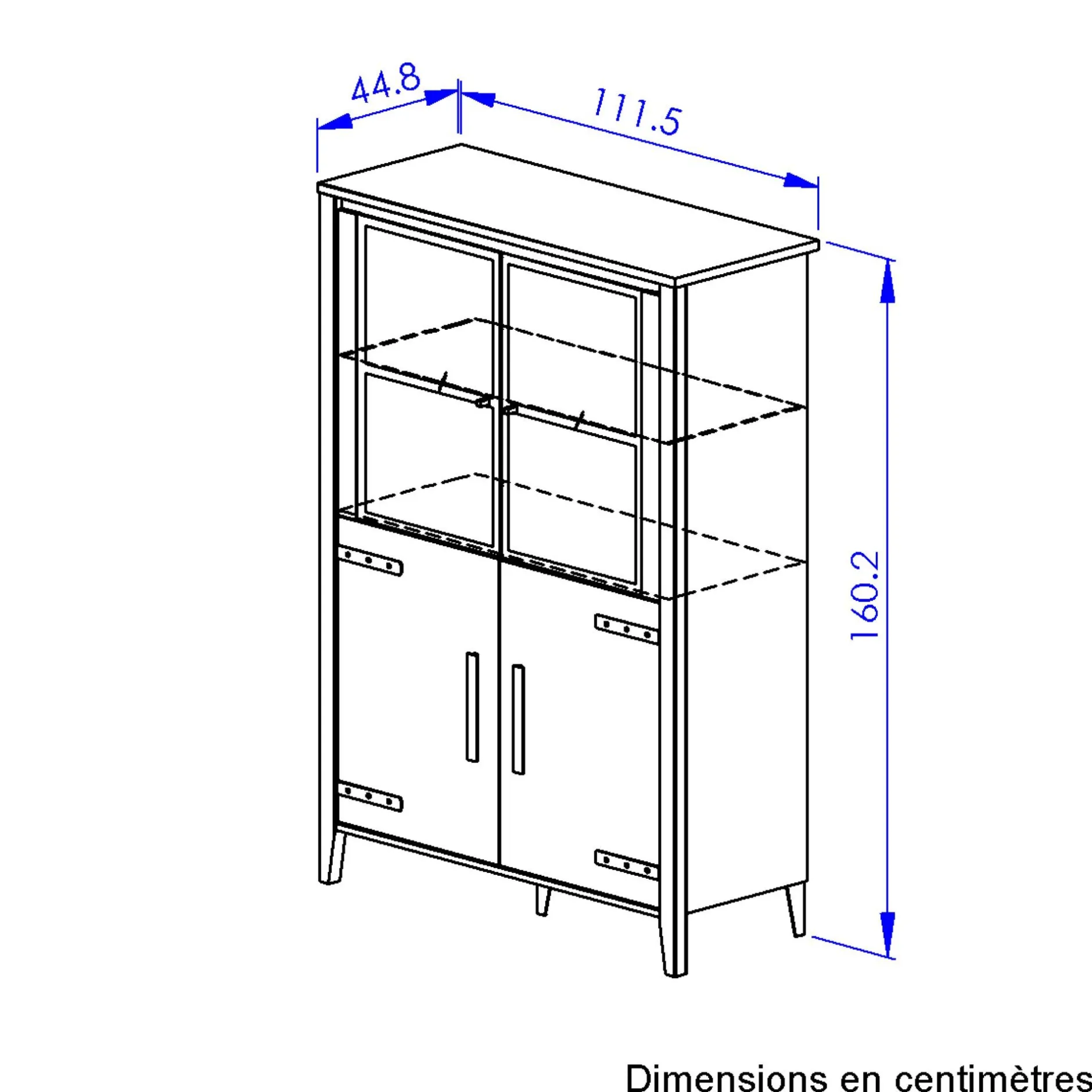 Vitrine Cork | 112 x 45 x 160 cm | Gold Oak Design