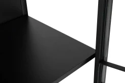 Vitrine Nebas 80cm, 2 Türen und 3 Einlegeböden - schwarz