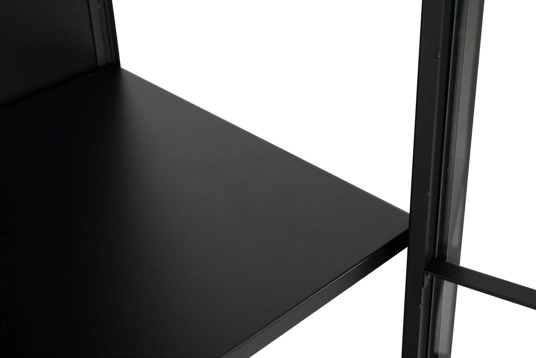 Vitrine Nebas 80cm, 2 Türen und 3 Einlegeböden - schwarz