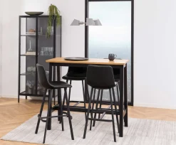 Vitrine Nebas 80cm, 2 Türen und 3 Einlegeböden - schwarz