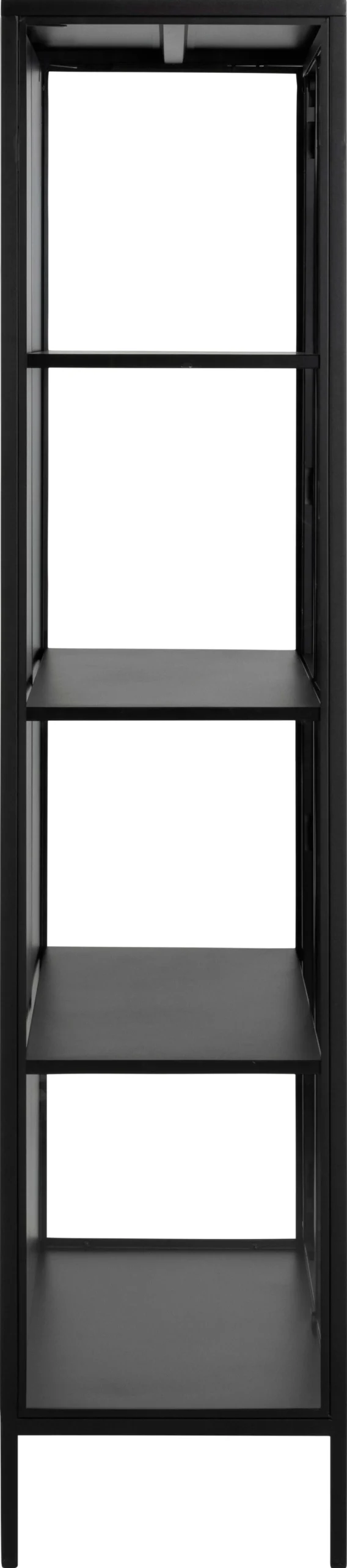 Vitrine Nebas 80cm, 2 Türen und 3 Einlegeböden - schwarz