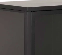 Vitrine Nebas 80cm, 2 Türen und 1 Fachboden - schwarz