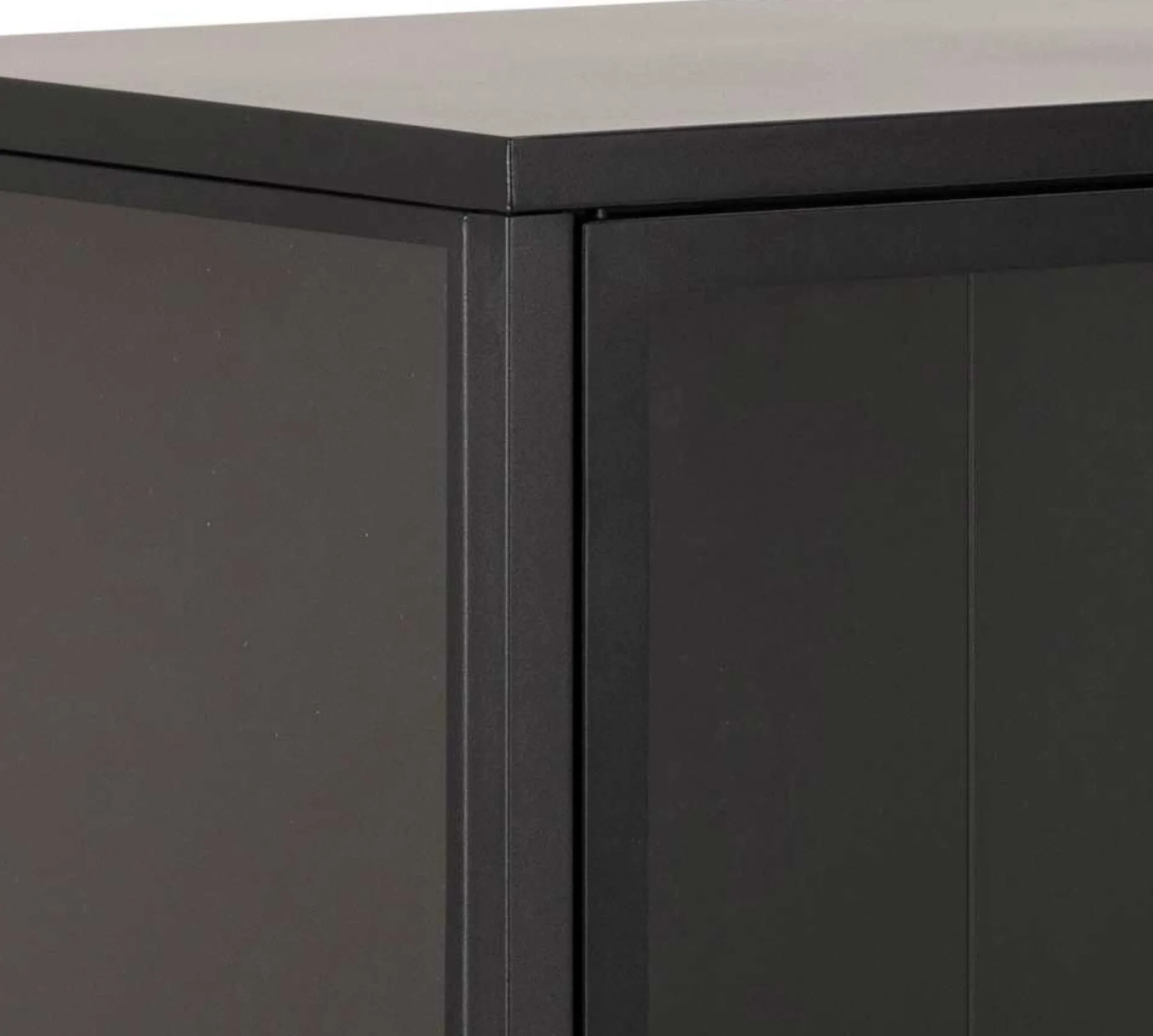 Vitrine Nebas 80cm, 2 Türen und 1 Fachboden - schwarz