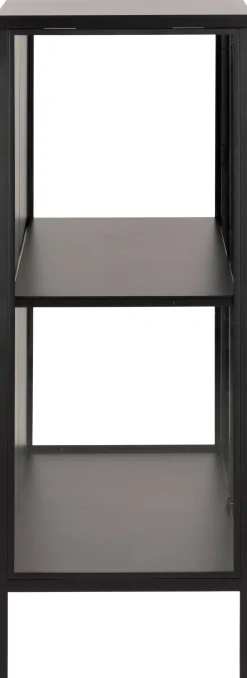 Vitrine Nebas 80cm, 2 Türen und 1 Fachboden - schwarz