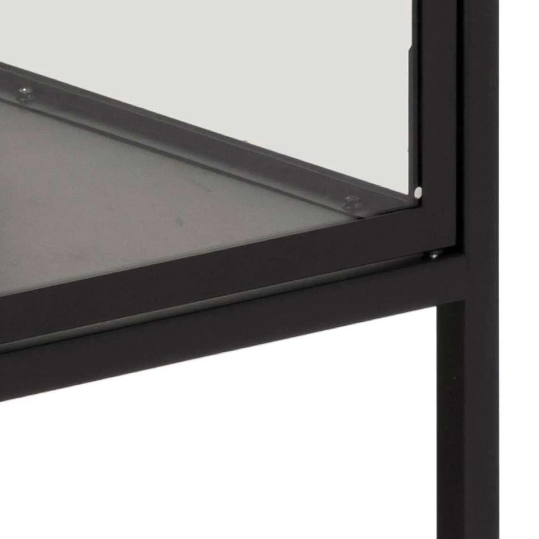 Vitrine Nebas 80cm, 2 Türen und 1 Fachboden - schwarz
