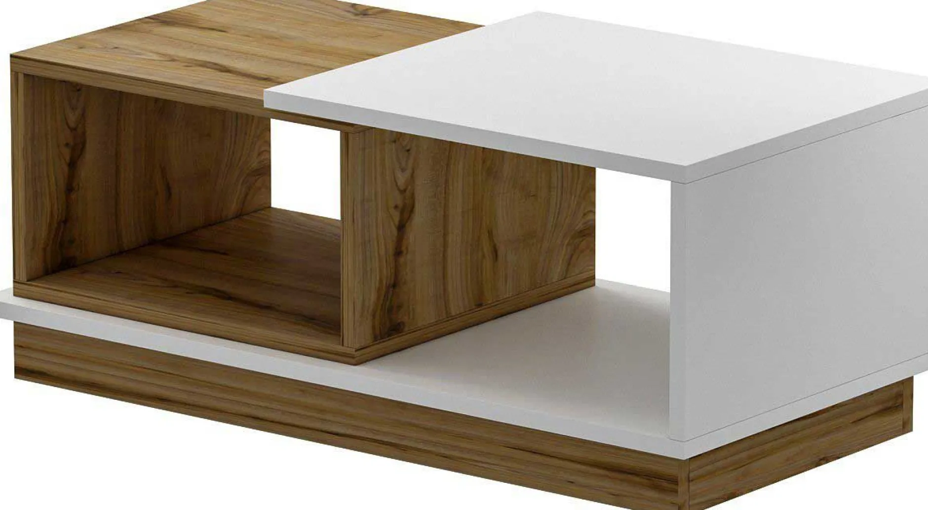 Viyana Couchtisch | 100 % MELAMIN | Weiß, Eiche