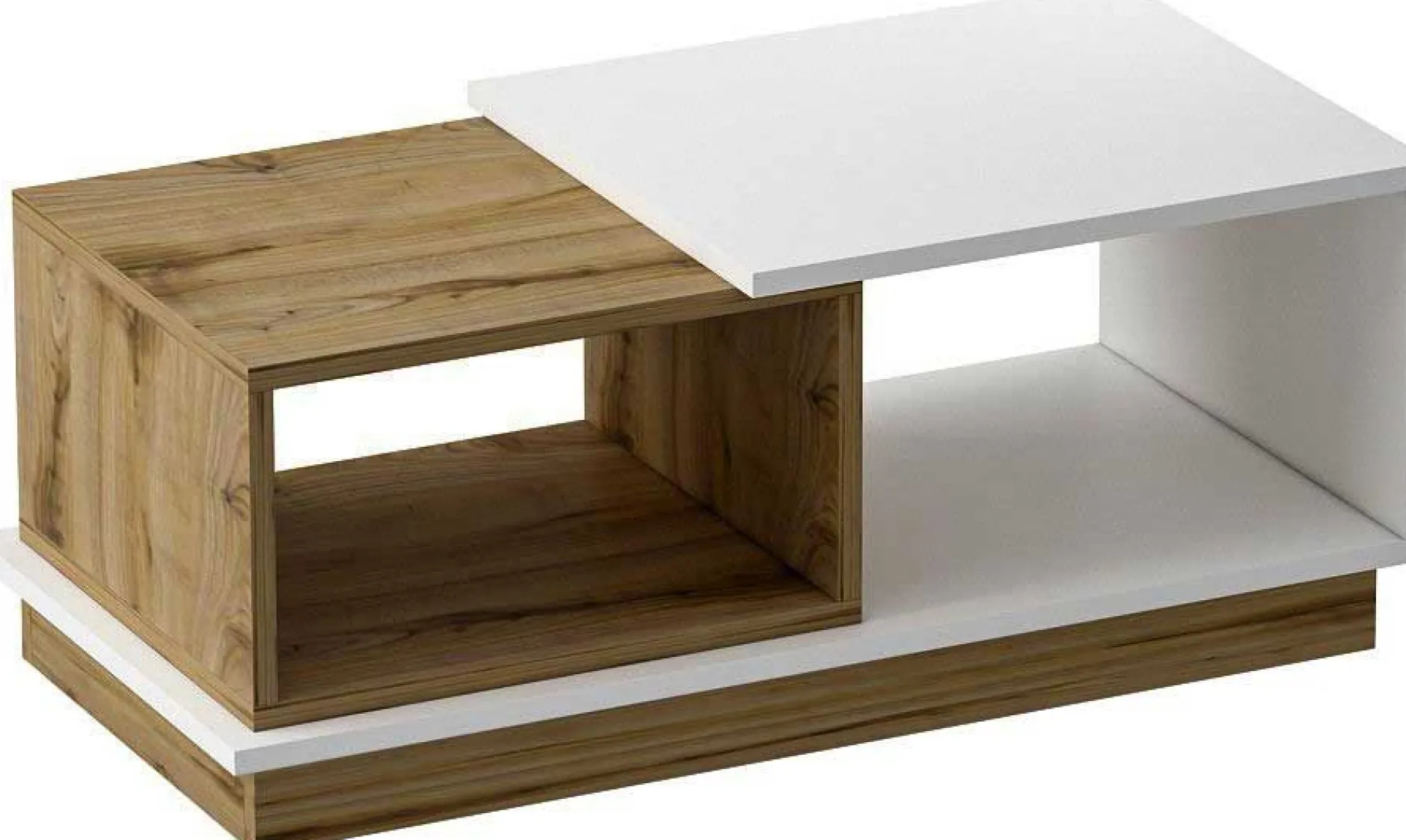 Viyana Couchtisch | 100 % MELAMIN | Weiß, Eiche