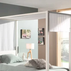 Voile für Himmelbett Charlotte 90cm Baumwolle - weiß