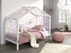 Voile mit Schmetterlingsmuster - rosa