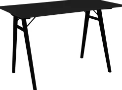 Vojens Schwarzer Schreibtisch - 120x60x75 cm | MDF, Rubberwood