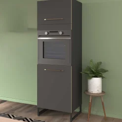 Wade Säulenschrank mit Platz für Backofen - anthrazit