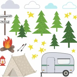 Wandaufkleber Campingplatz