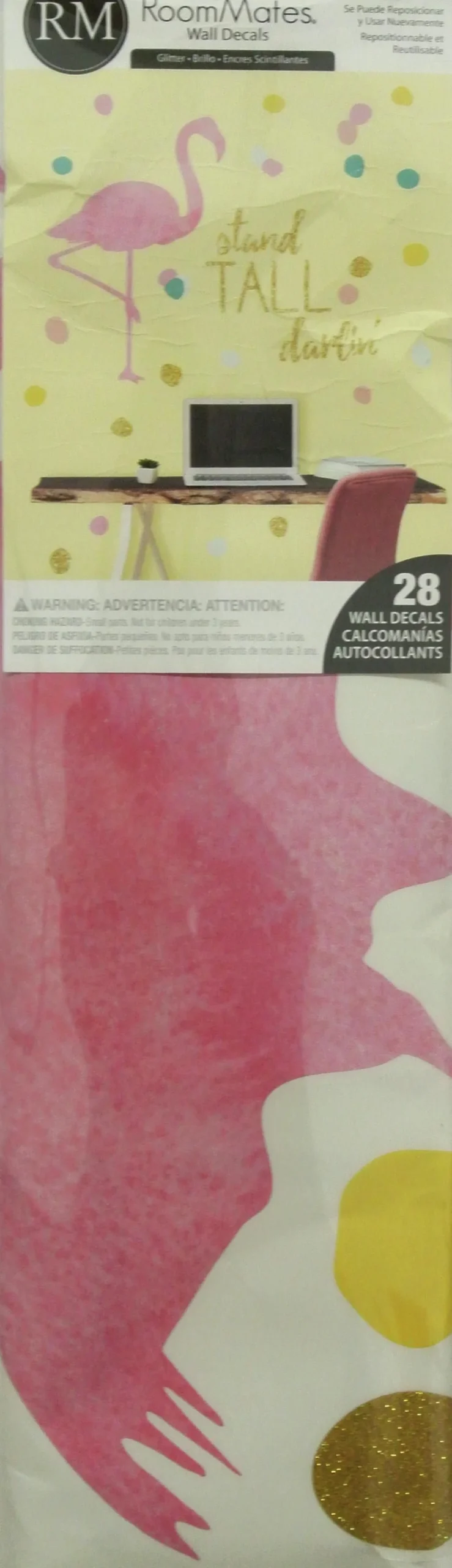 Wandaufkleber Flamingo Stand hoch