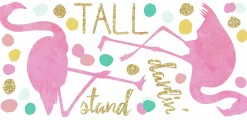Wandaufkleber Flamingo Stand hoch