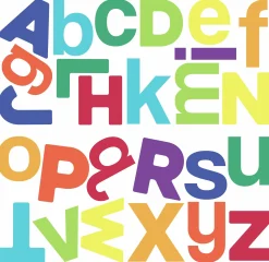 Wandaufkleber Mehrfarbiges Alphabet