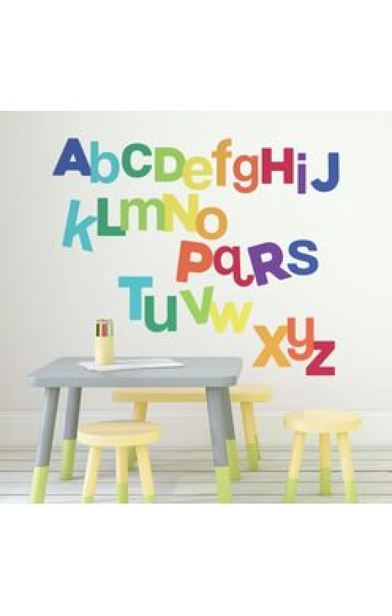 Wandaufkleber Mehrfarbiges Alphabet
