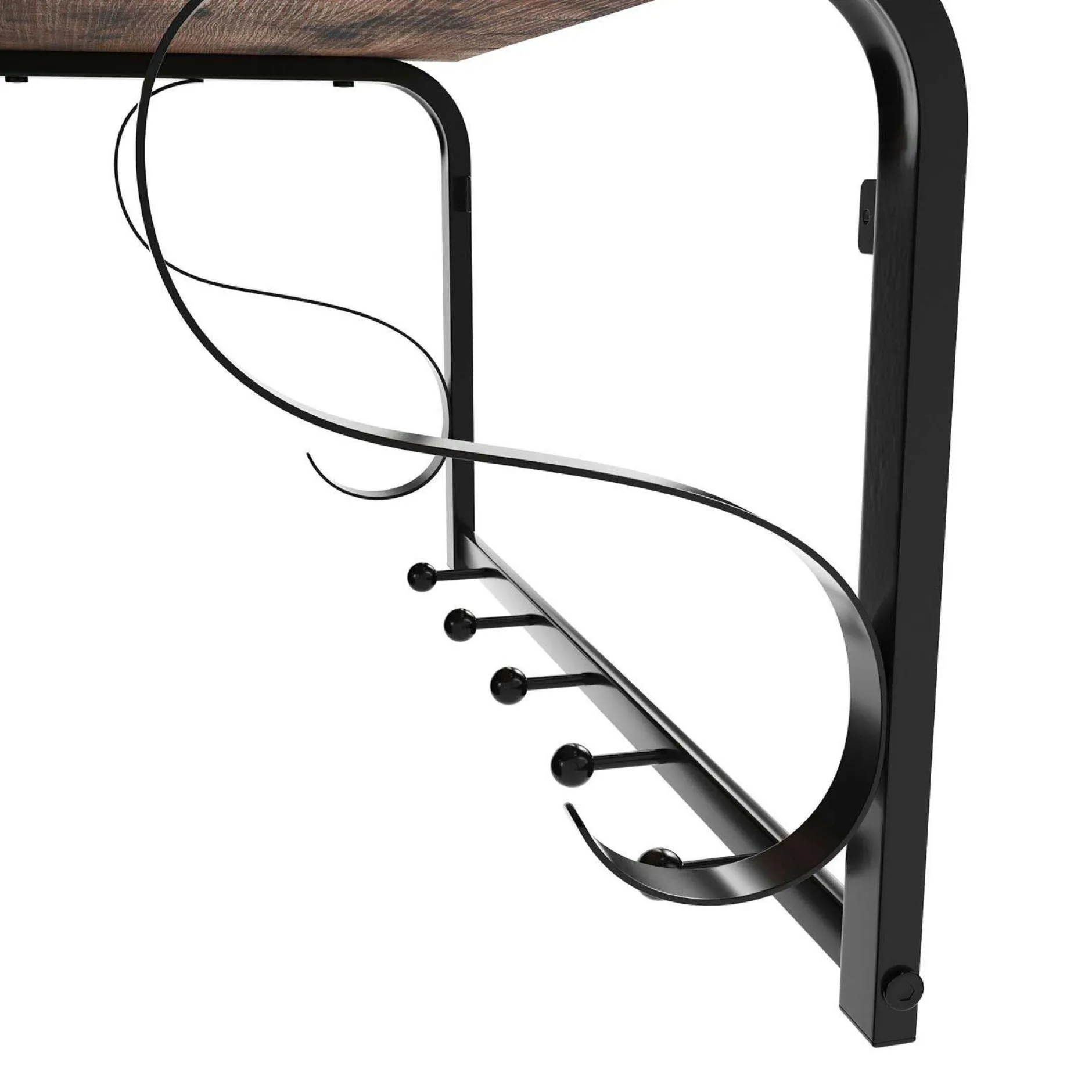 Wandgarderobe Aline - braun/schwarz