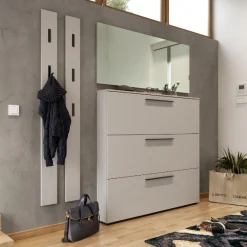 Wandgarderobe Jonas mit drei Haken - kaschmirbeige