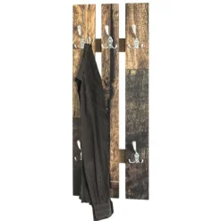 Wandgarderobe mit 6 Haken | 40 x 9 x 100 | Parkettdesign