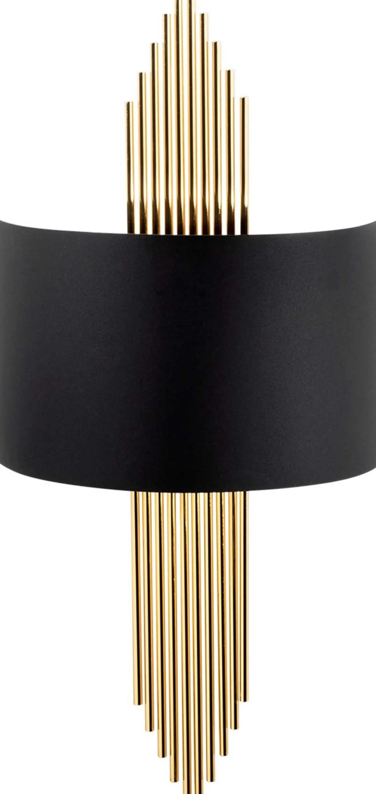 616 Wandleuchte | METALLGEHÄUSE | Schwarz, Gold