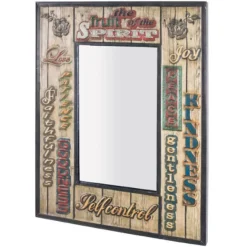 Wandpaneel mit Spiegel | 52 x 70 cm | Vintage Design