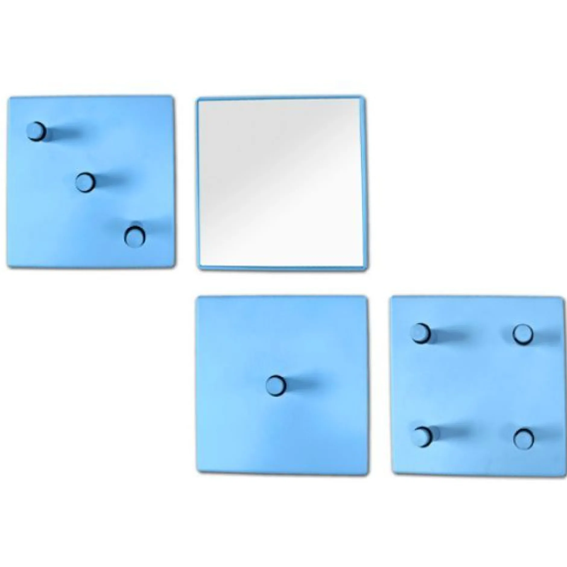 Wandpaneel-Set mit Spiegel | Blau