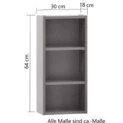 Wandregal Karan 30cm - anthrazit