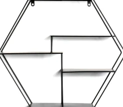 Wandregal | 61 x 16 x 54 cm | Schwarz