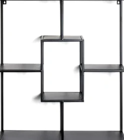 Wandregal | 60 x 18 x 70 cm | Schwarz