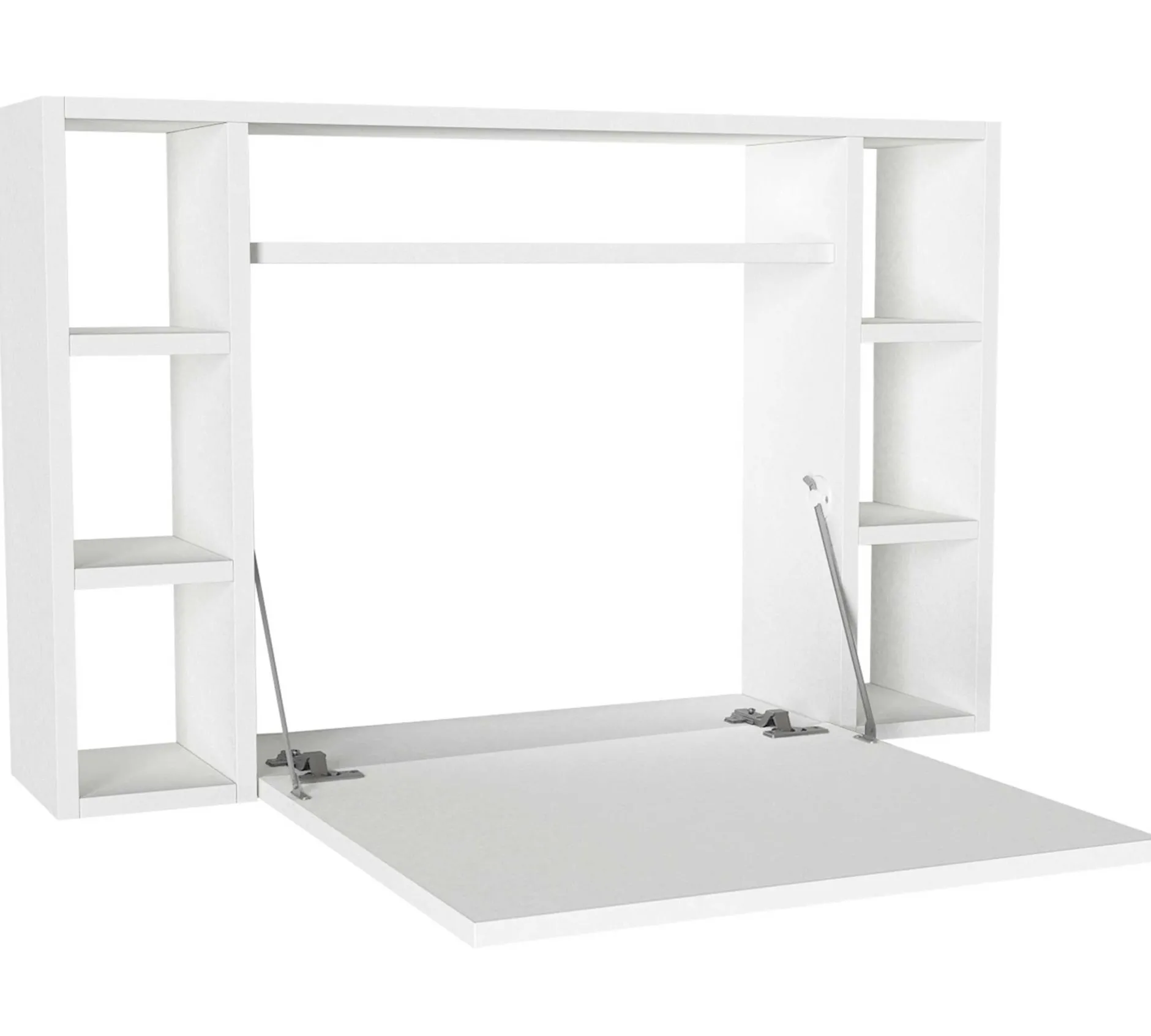 Wandschreibtisch Este - 90x20x60cm - mit Ablagefläche - weiß