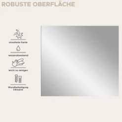 Wandspiegel Canu Xonox - Basaltgrau - 80x73x2 cm