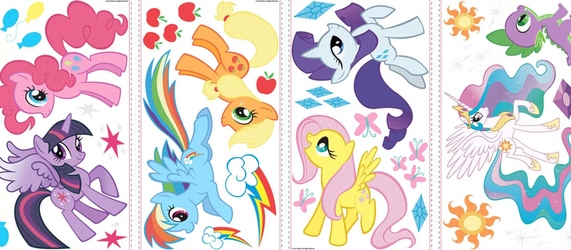 Wandsticker My Little Pony - mit Glitter