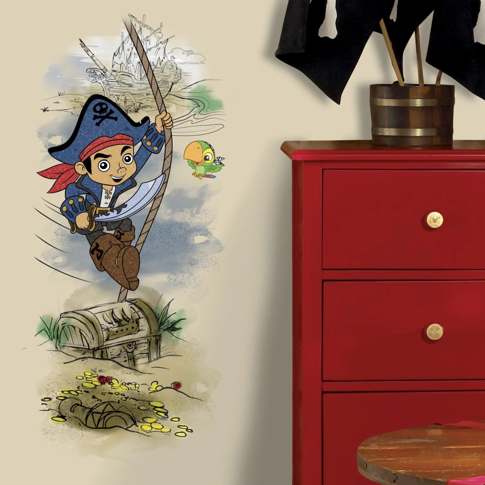 Wandsticker RoomMates - Kapitän Jake und der Schatz