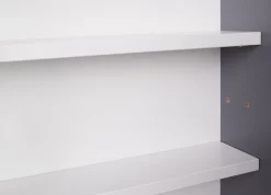 Wandvitrine Collecty | 80 x 9,5 x 60 cm | Farben: Grau und Weiß