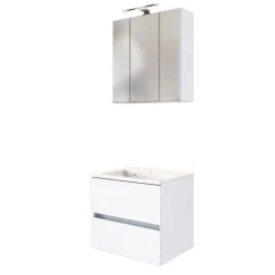 Waschbeckenmöbel-Set Brama 60cm - weiß