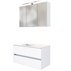 Waschbeckenmöbel-Set Brama 100cm - weiß