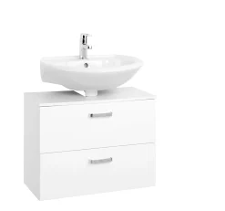 Waschbeckenschrank Bobbi 70cm 1 Tür und 1 Softclose-Schublade - weiß