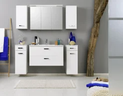 Waschbeckenschrank Bobbi 100cm 2 Schubladen - weiß