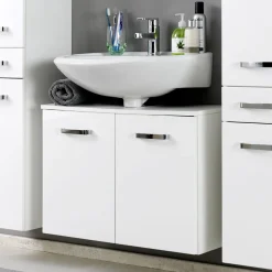 Waschbeckenschrank Bobbi 70cm 2 Türen - weiß