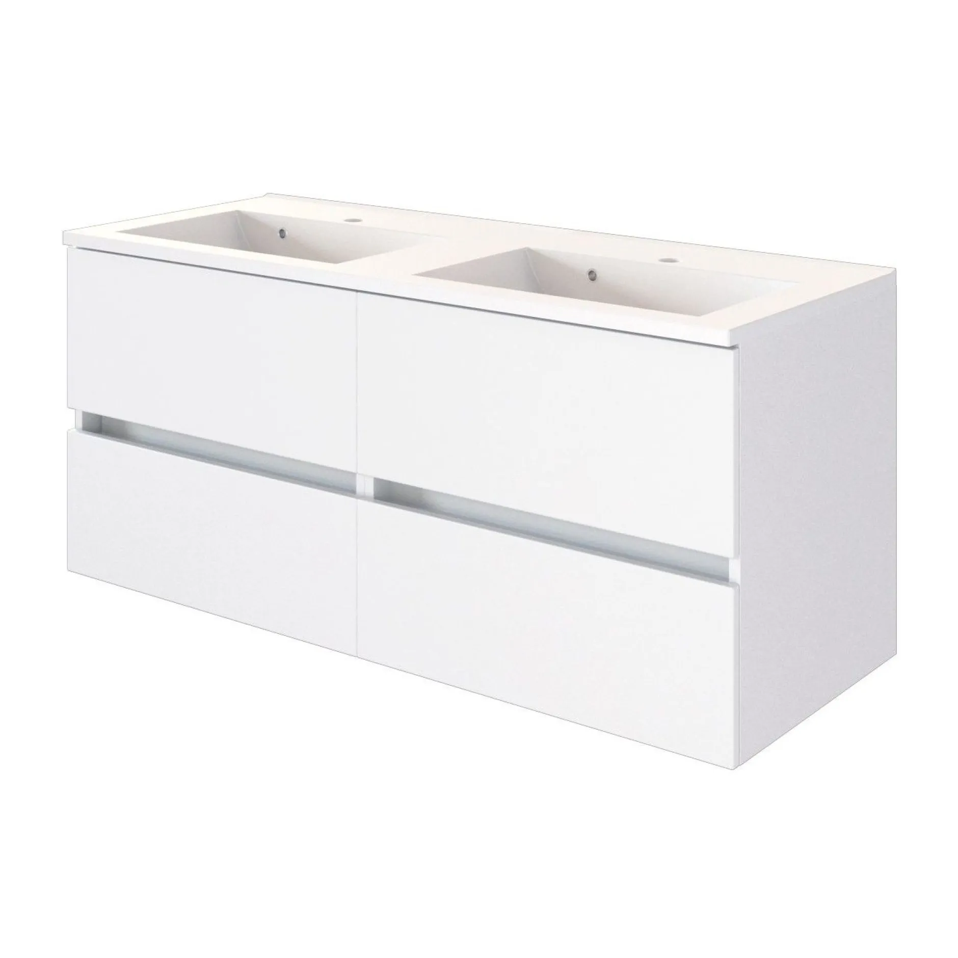 Waschbeckenschrank Brama 120cm 4 Schubladen - weiß