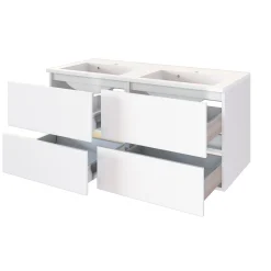 Waschbeckenschrank Brama 120cm 4 Schubladen - weiß