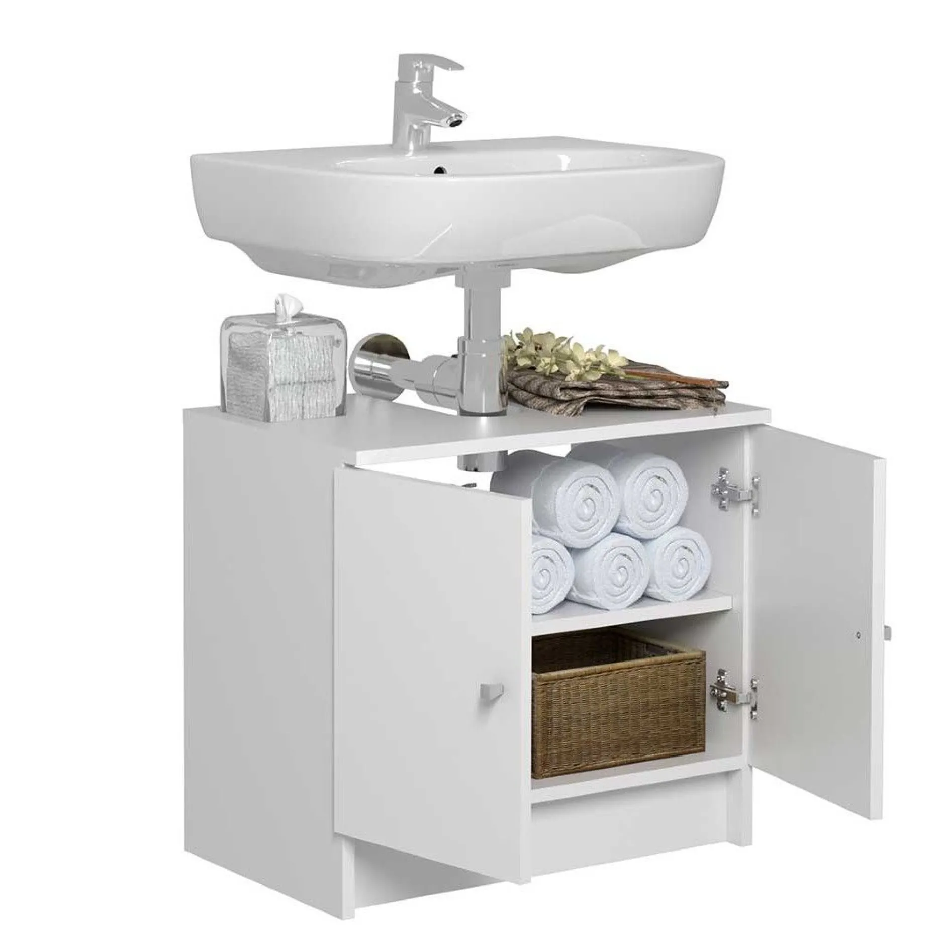 Waschbeckenschrank Fares 59cm - weiß