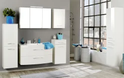 Waschbeckenschrank Florent gebogen 100cm 2 Schubladen - weiß